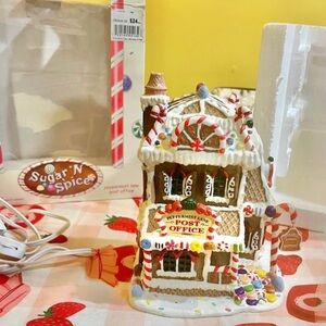 Vintage Lemax Sugar N Spice Peppermint Lane Post Office Gingerbread Village